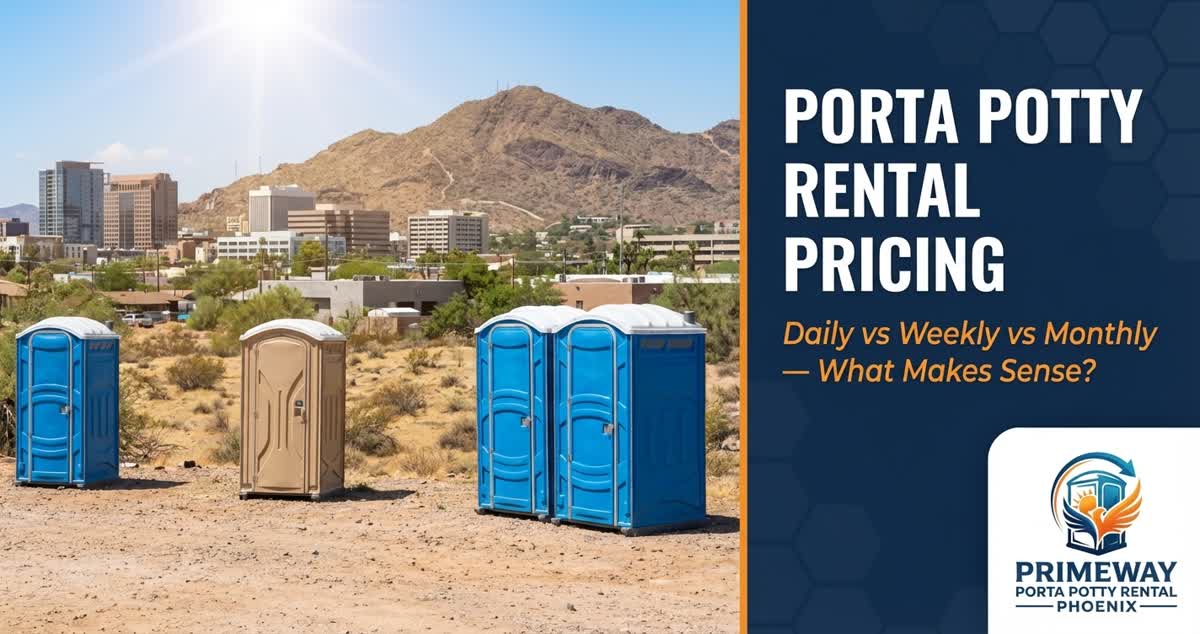 Porta potty rental pricing comparison by duration