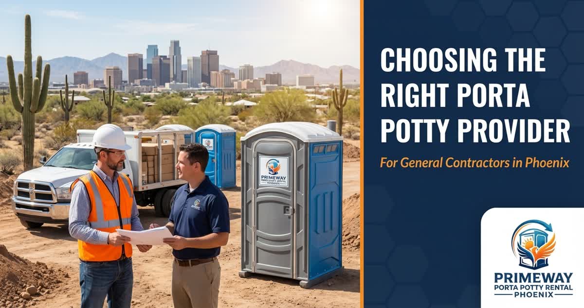 General contractor reviewing porta potty rental options