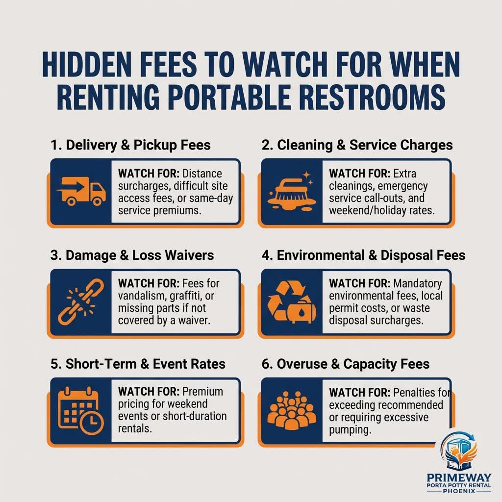 How to avoid hidden fees on porta potty rentals