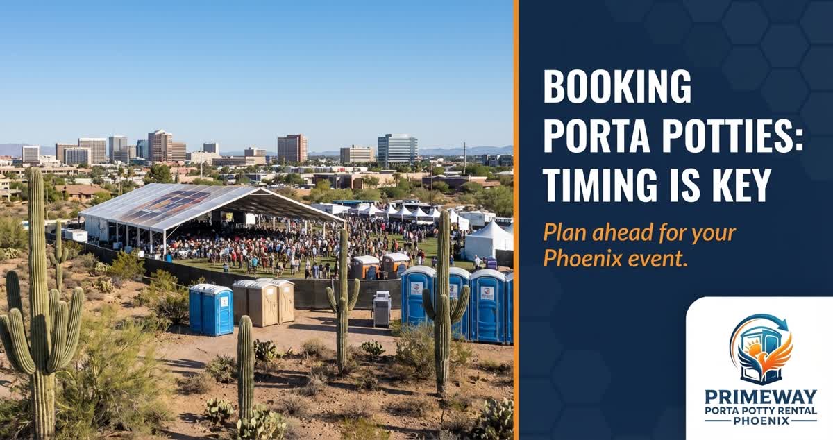 Event planner booking porta potties for Phoenix outdoor event