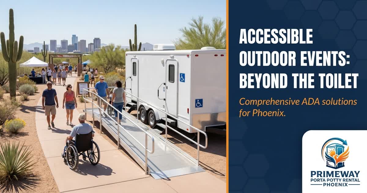 Accessible outdoor event with wheelchair ramp and clear pathways