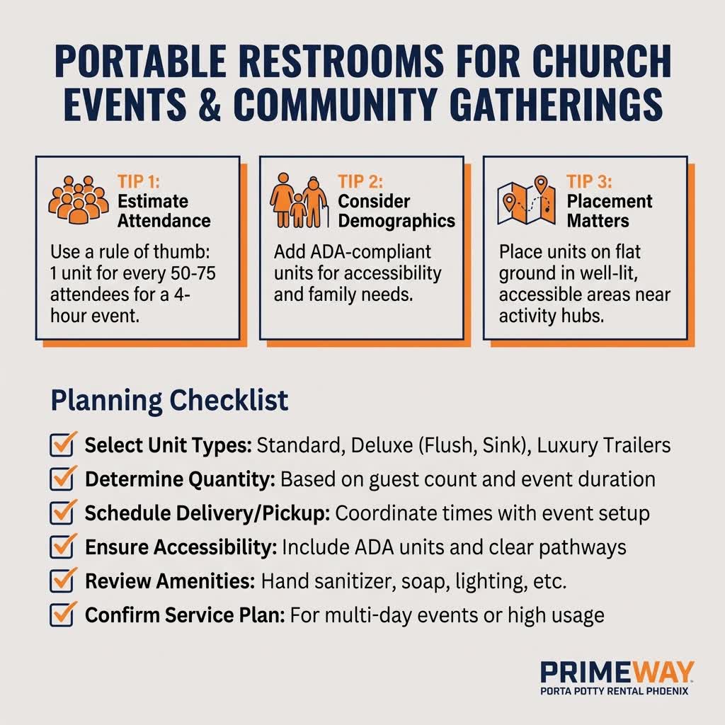 Church event restroom planning checklist